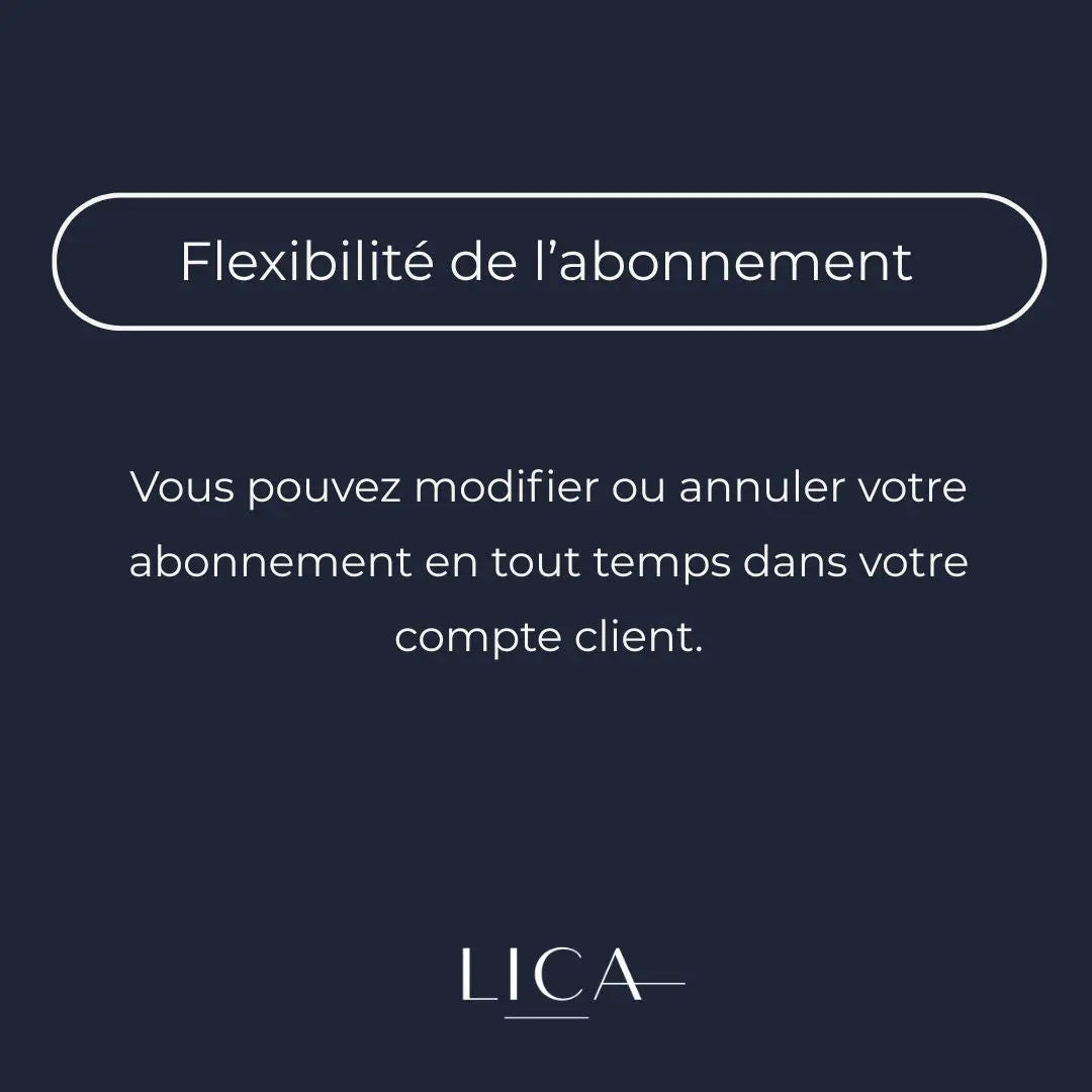 Abonnement L'Essentiel Mensuel LICA Wear, abonnement flexible