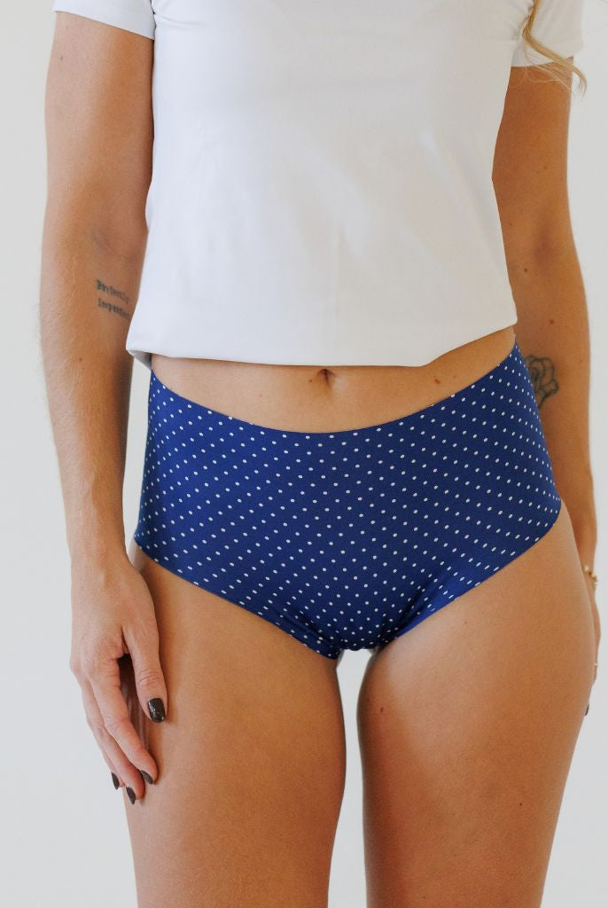 Bikini taille haute sans couture La Marine LICA Wear, vue de face