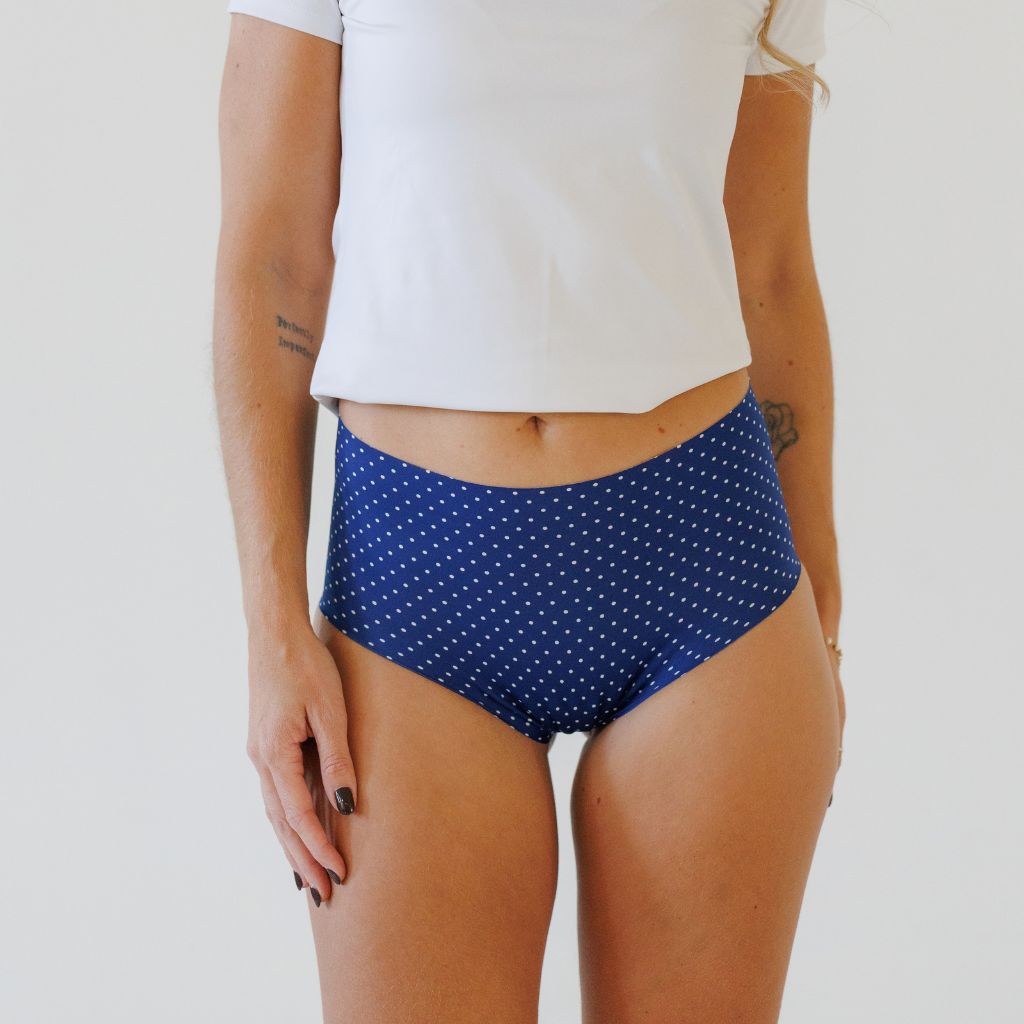 Bikini taille haute sans couture La Marine LICA Wear, vue de face