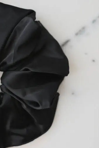 Chouchous Oversize noir, satin qualité
