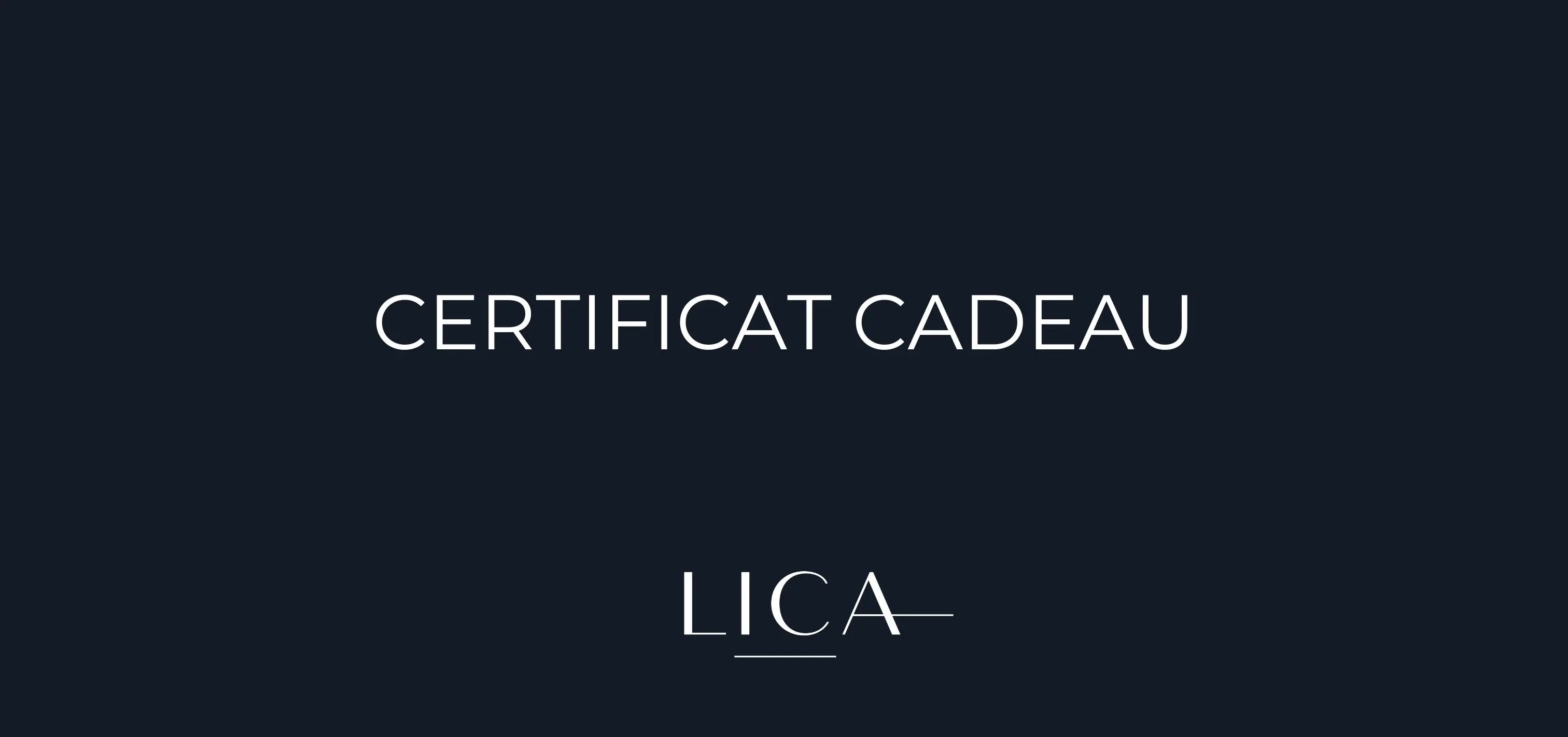 certificat cadeau pour sous-vêtements sans couture LICA Wear