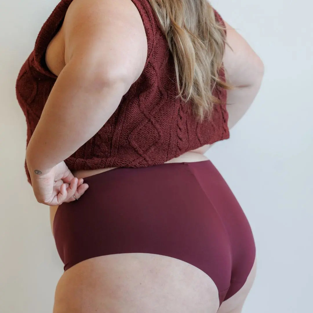 Culotte bikini sans couture Wild Burgundy LICA Wear, grande taille