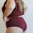 Culotte bikini sans couture Wild Burgundy LICA Wear, grande taille