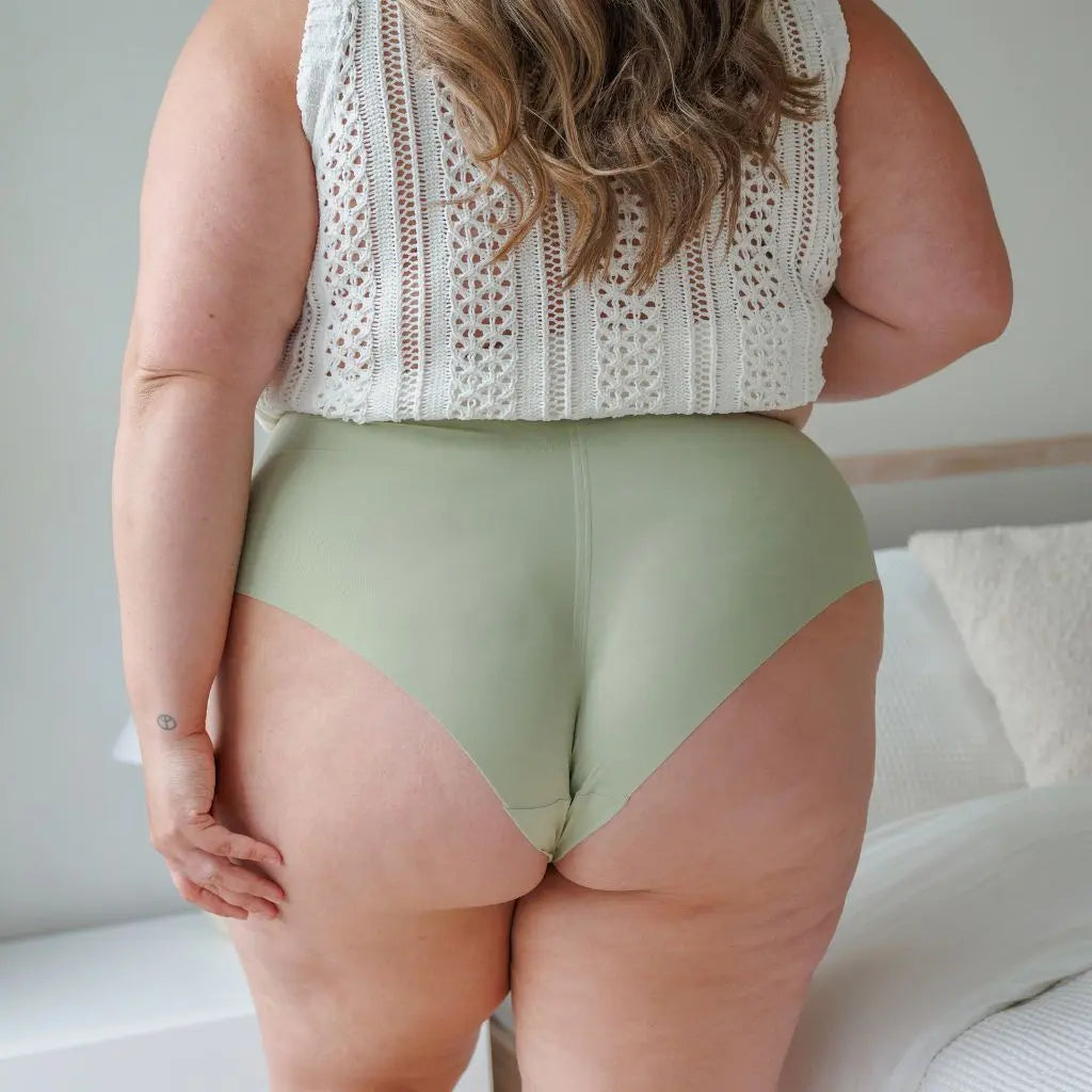 Culotte bikini sans couture Misty Sage LICA Wear, vue de dos
