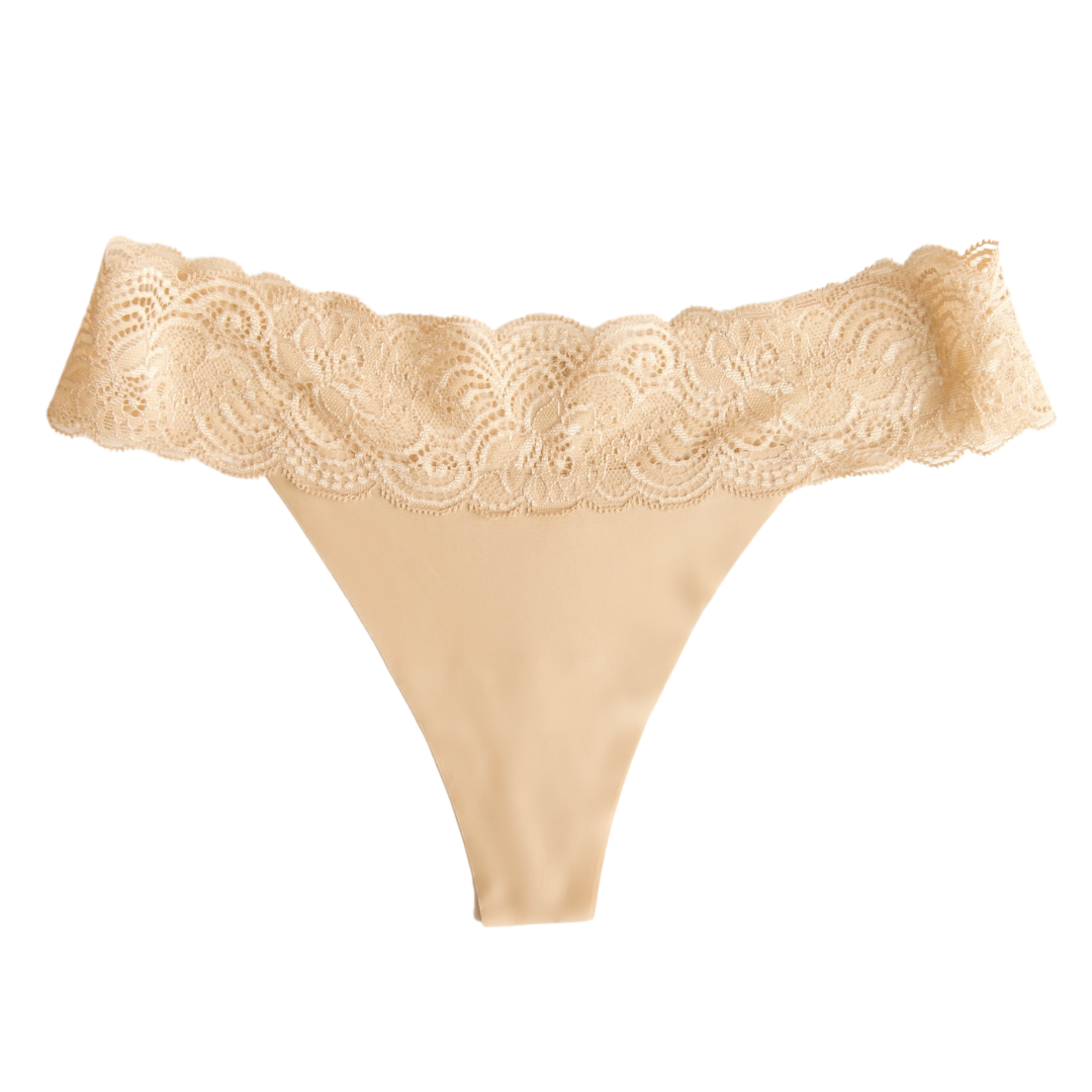 LICA Wear  Seamless panties with beige lace