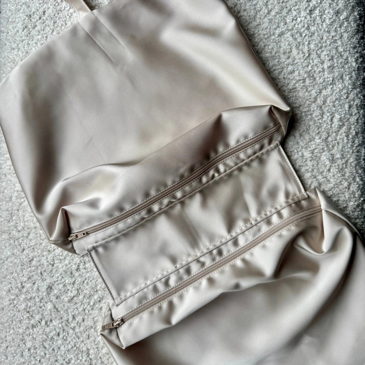 Trousse de voyage en satin pour sous-vêtements, 2 pochettes